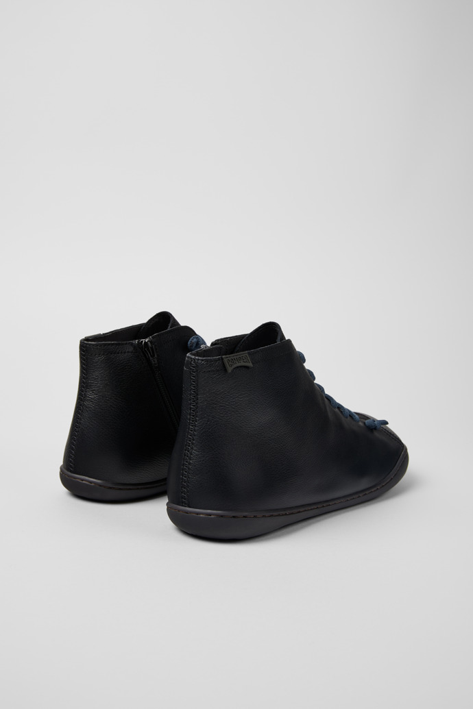 Peu Black Chrome-Free Leather Ankle Boots for Men.