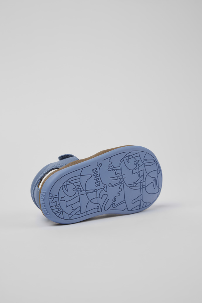 Bicho Blue Leather Sandal