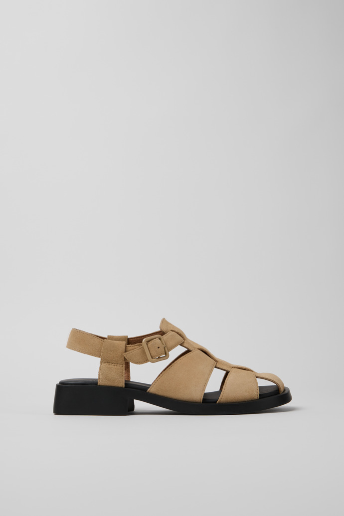 Dana Beige Nubuck Sandals for Women.
