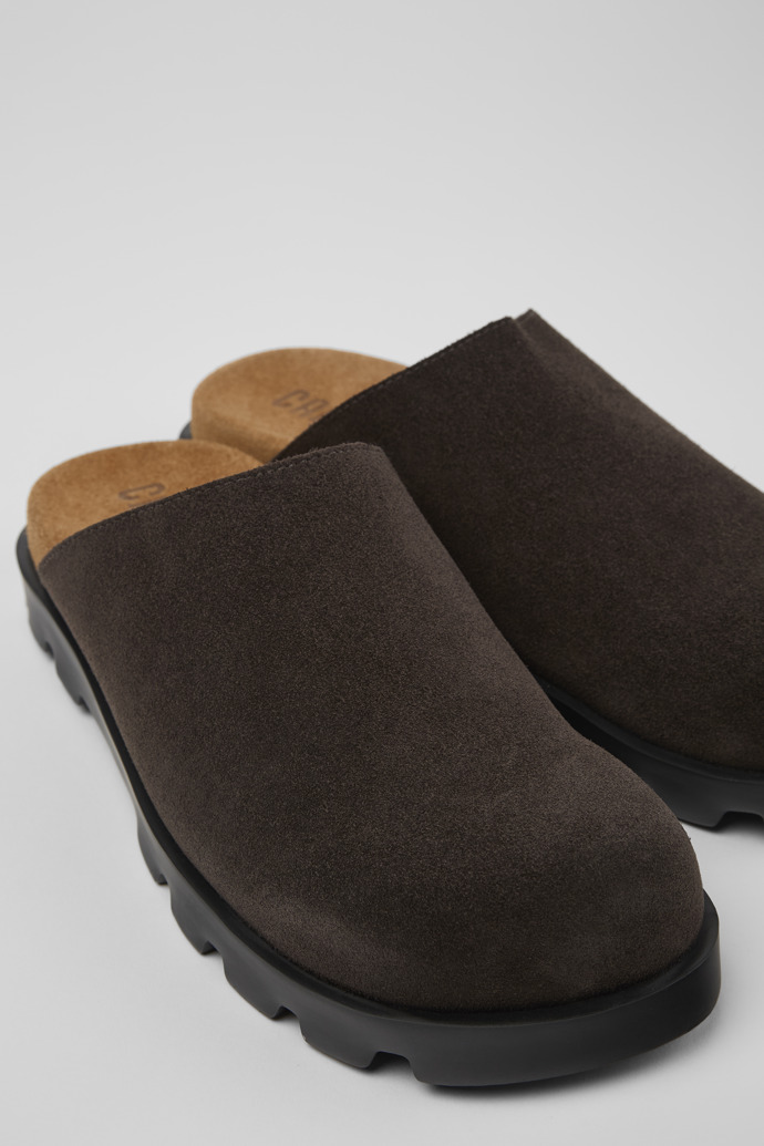 Brutus Sandal Gray Nubuck Clog for Women