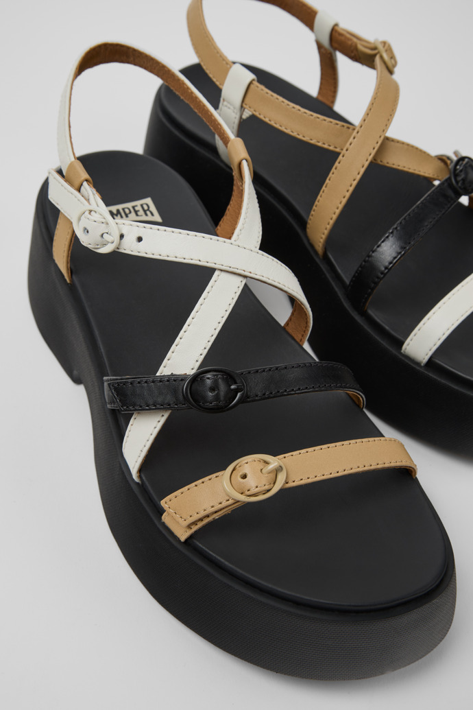 Twins Multicolor Leather Sandals for Women.
