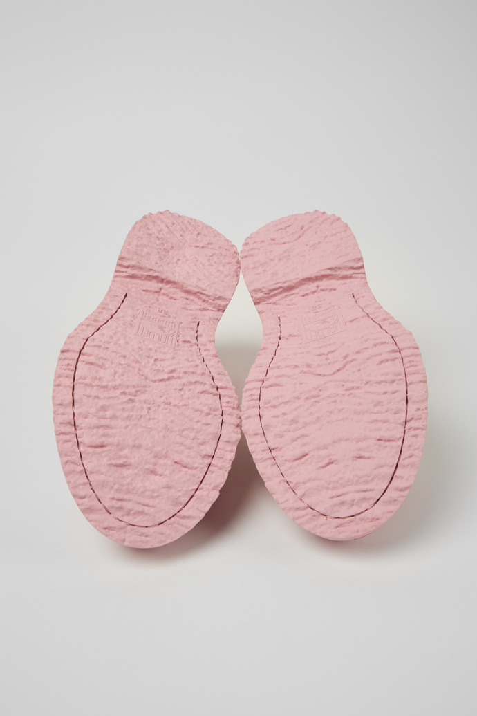 Twins Pink Leather Moccasins for Women.