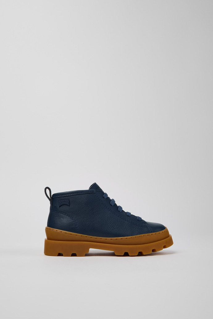 Brutus Blue Leather Ankle Boots for Kids.