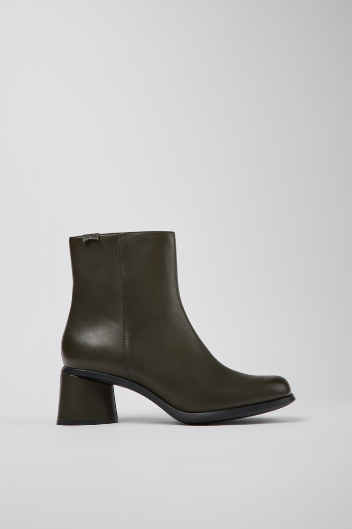Kiara Green leather and recycled PET boots for women