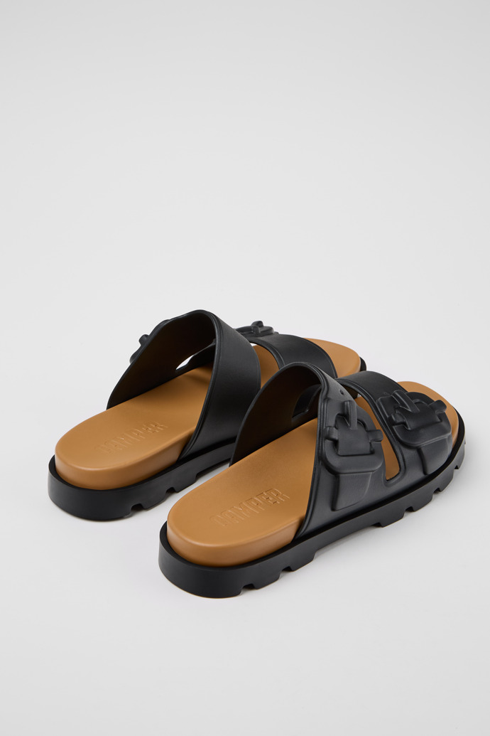 Brutus Sandal Black Synthetic Sandals for Men.