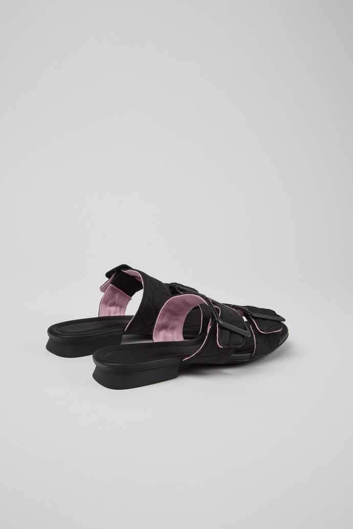 Casi Myra Black recycled PET sandals for women