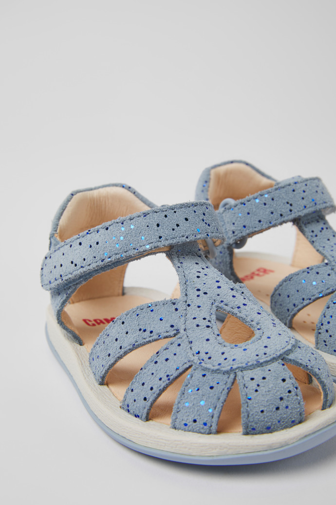 Bicho Blue nubuck sandals for kids