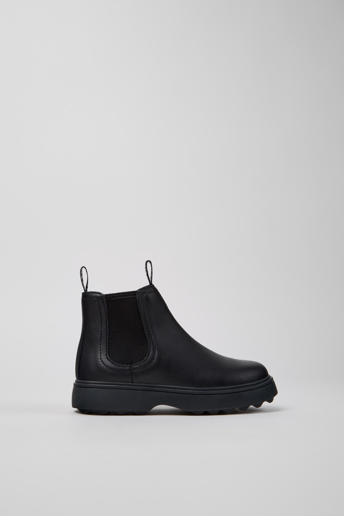 Norte Black Leather Ankle Boots for Kids.