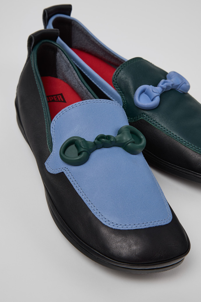 Twins Multicolor Leather Ballerinas for Women.