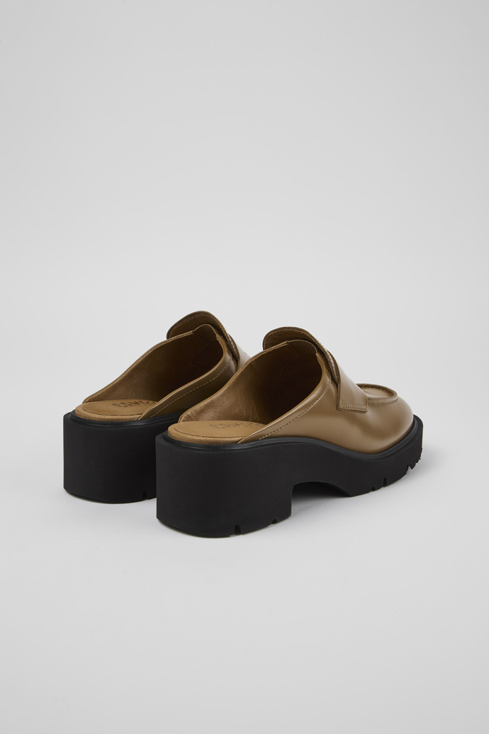 Milah Brown Leather Clog for Women