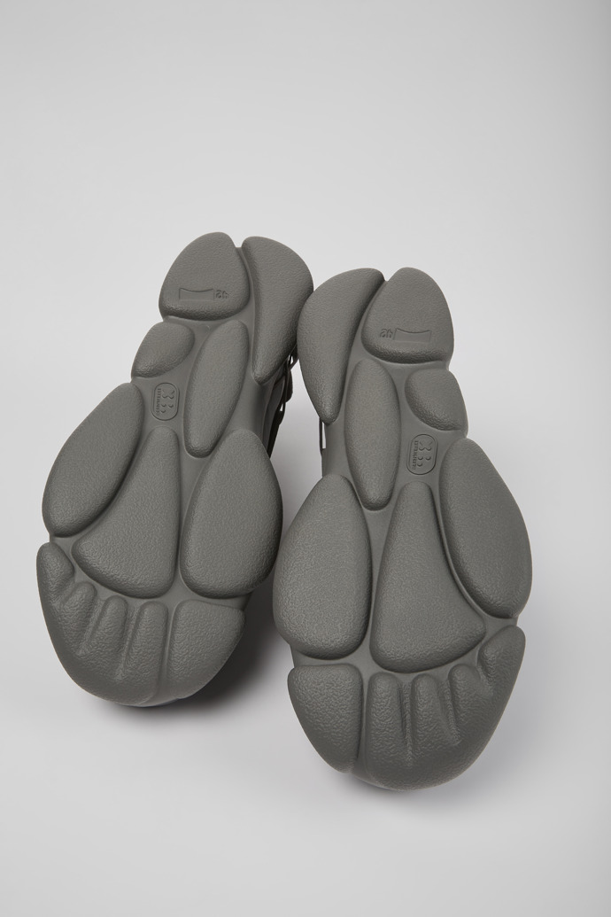 Karst Gray leather and textile sneakers for men