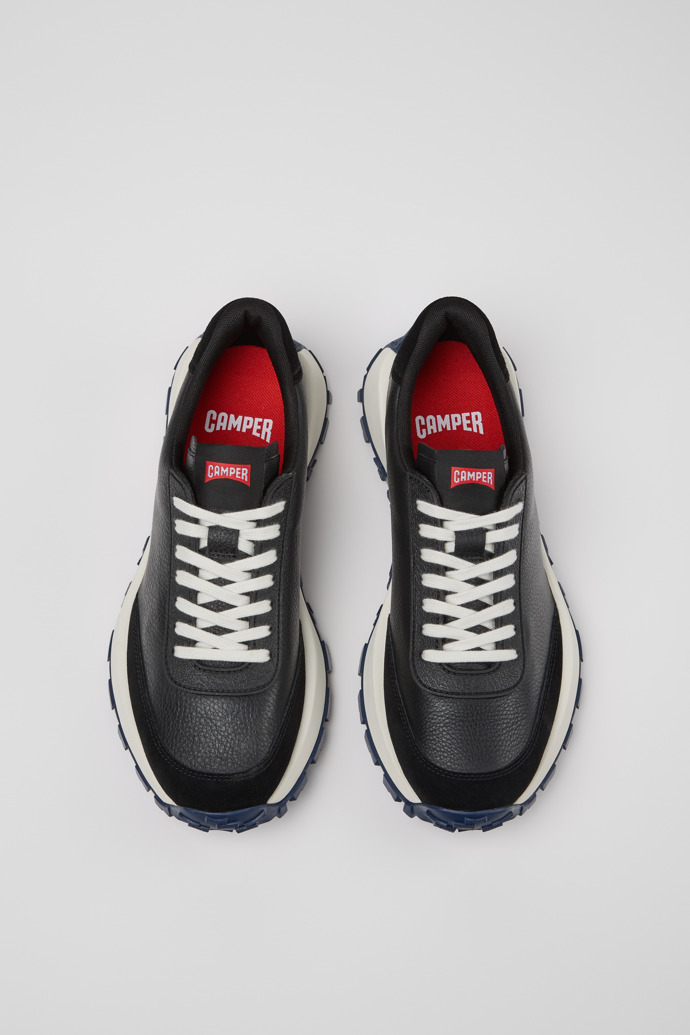 Drift Trail Black Leather and Nubuck Sneakers for Men.