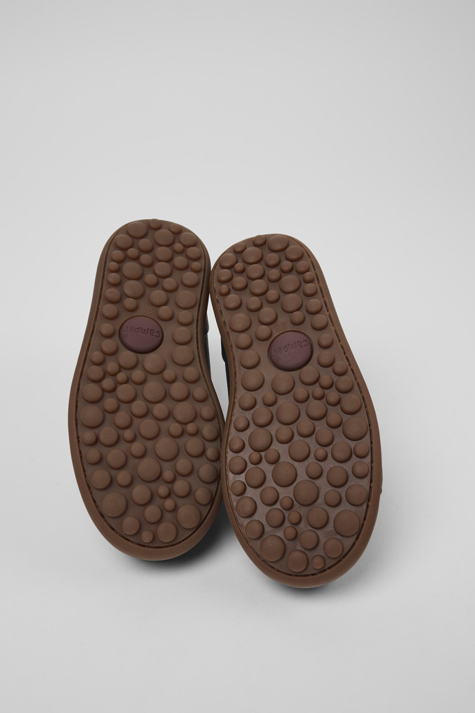 Pelotas Blue Leather and Textile Shoes for Kids.