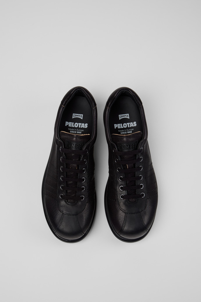 Pelotas Black Leather Shoes for Men.