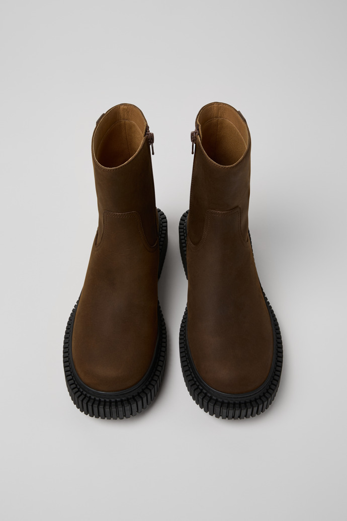 Pix Berlin Brown Nubuck Mid Boots for Men.