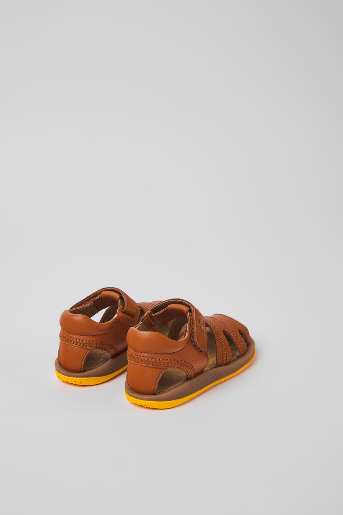 Bicho Brown leather sandals for kids