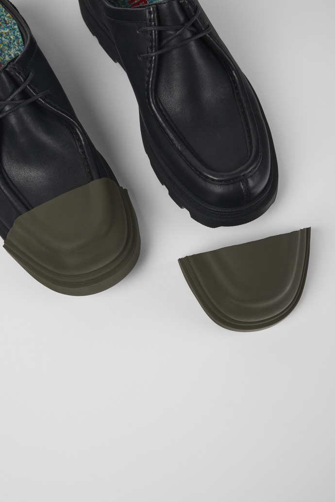 Junction Black responsibly raised leather shoes for men