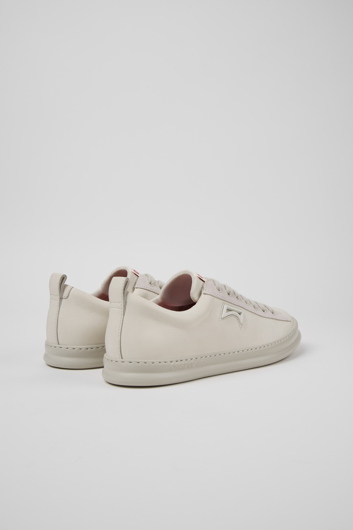 Runner White Leather and Nubuck Sneakers for Men.