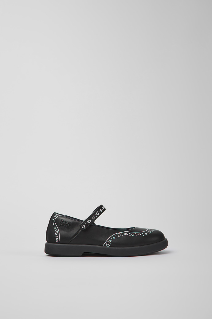 Twins Black leather Mary Jane shoes for kids
