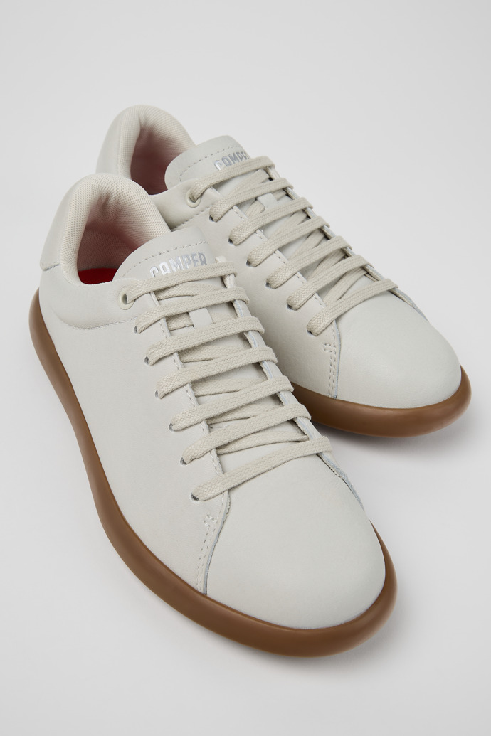 Pelotas Soller White Leather Sneakers for Women.