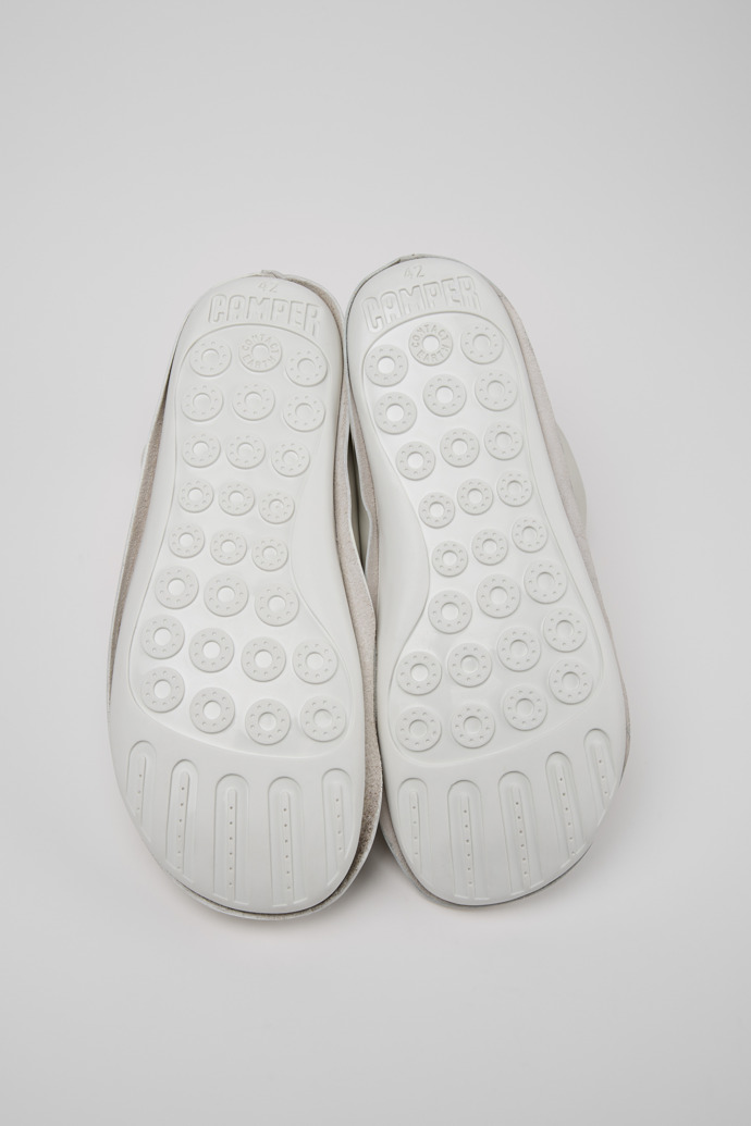 Camper x ISSEY MIYAKE - Peu Form White Leather Ankle Boots for Men.