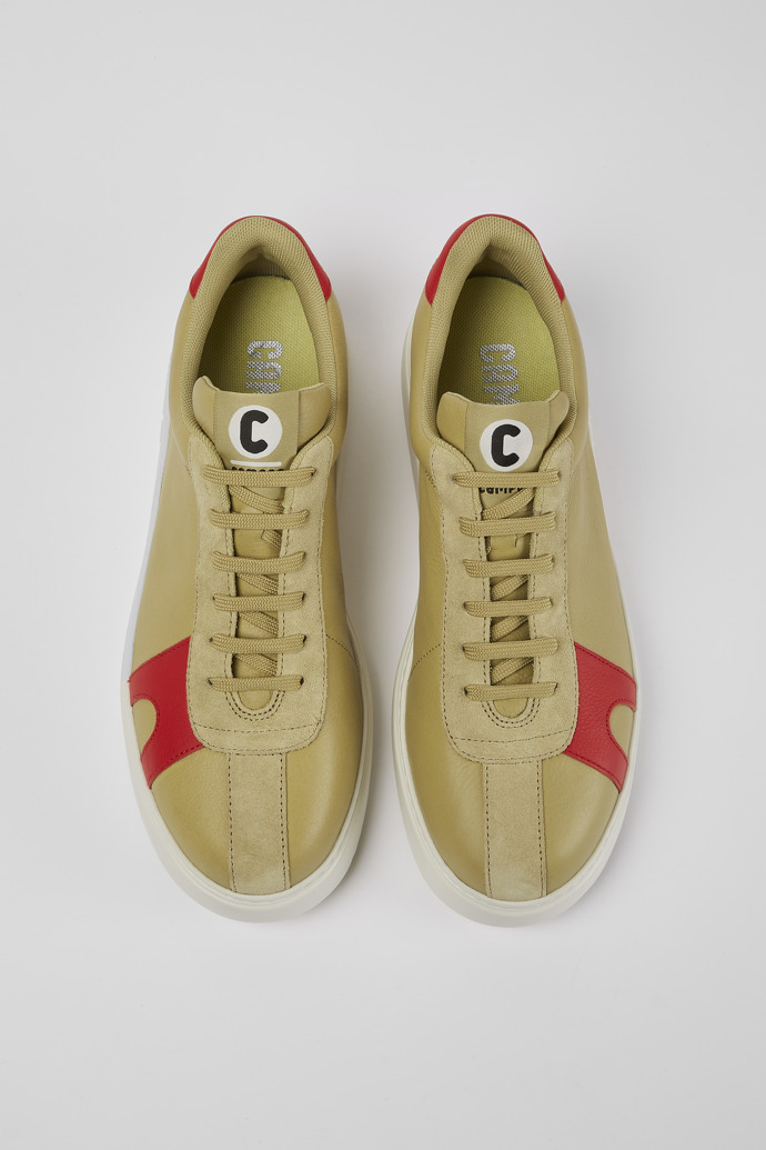 Runner K21 Beige suede and leather sneakers