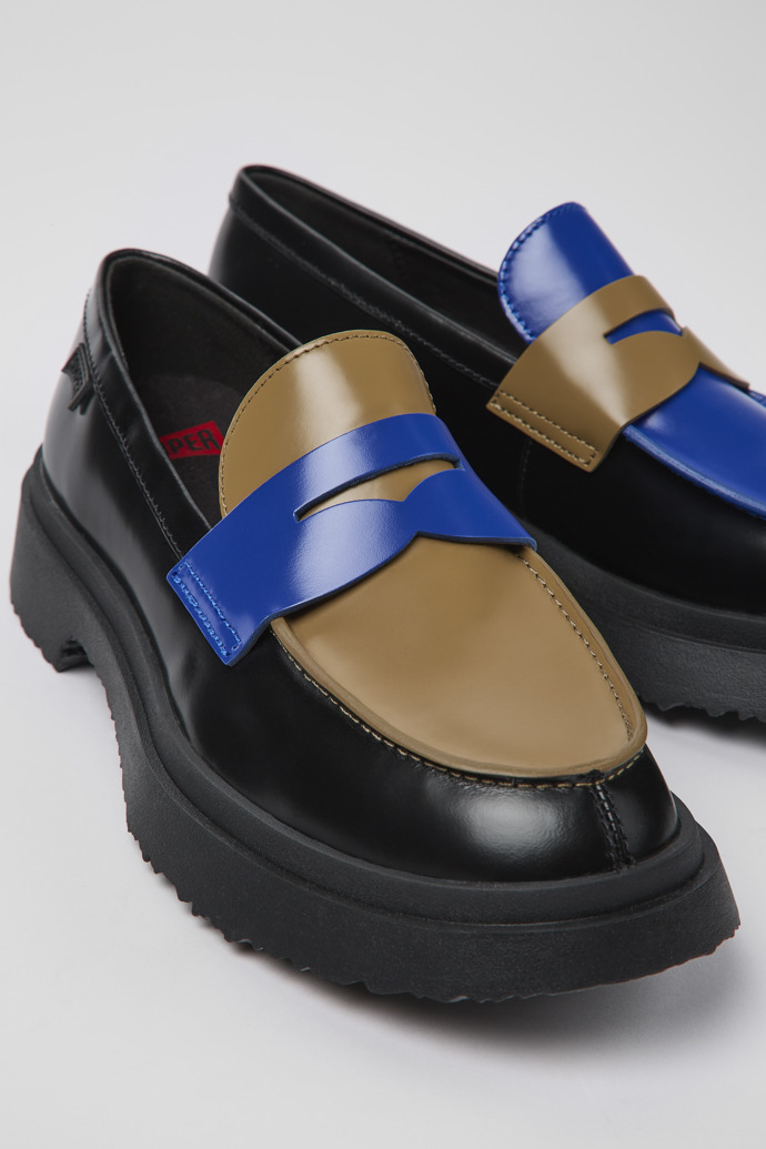 Twins Multicolored Leather Loafer for Women