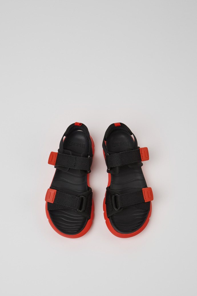 Oruga Black Textile Sandals for Kids.