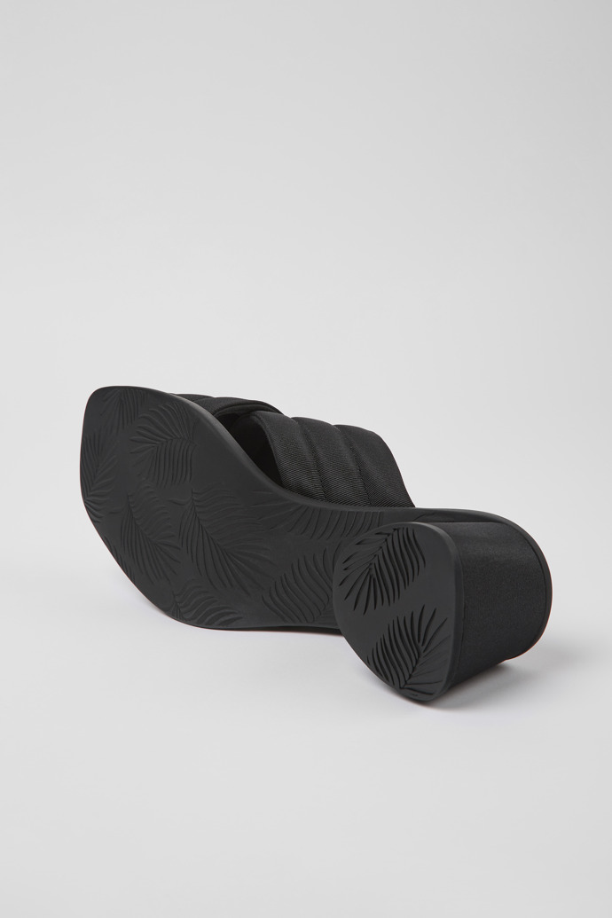 Kiara Black textile sandals for women