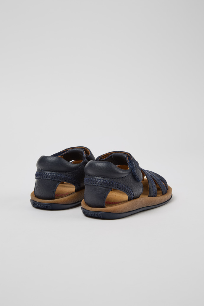 Bicho Blue Leather Closed Sandals for Kids.