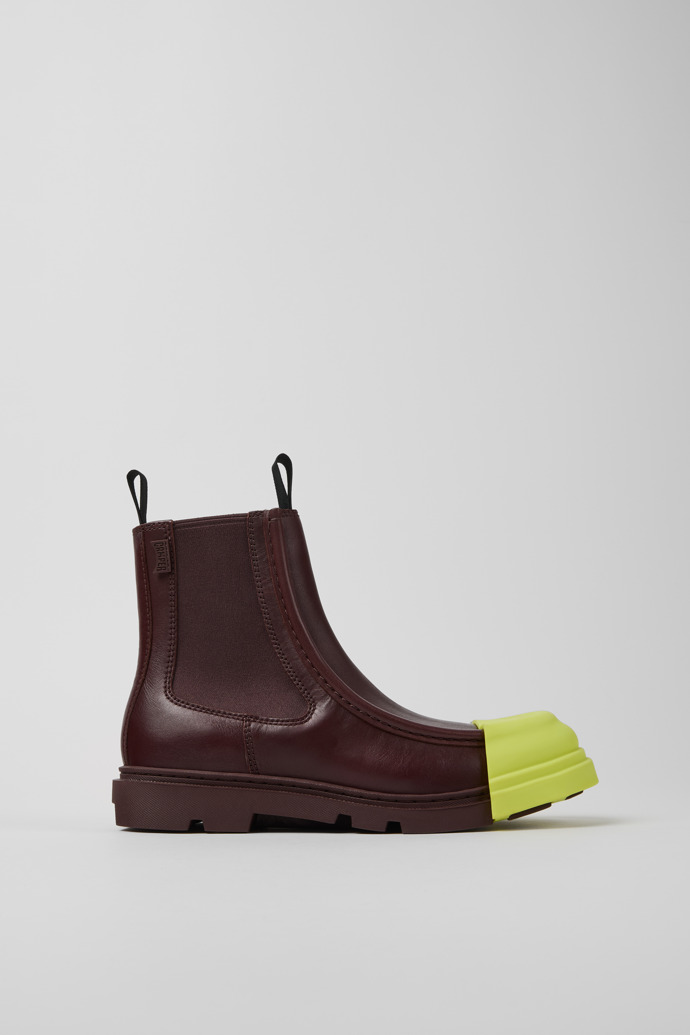 Junction Burgundy leather chelsea boots for women