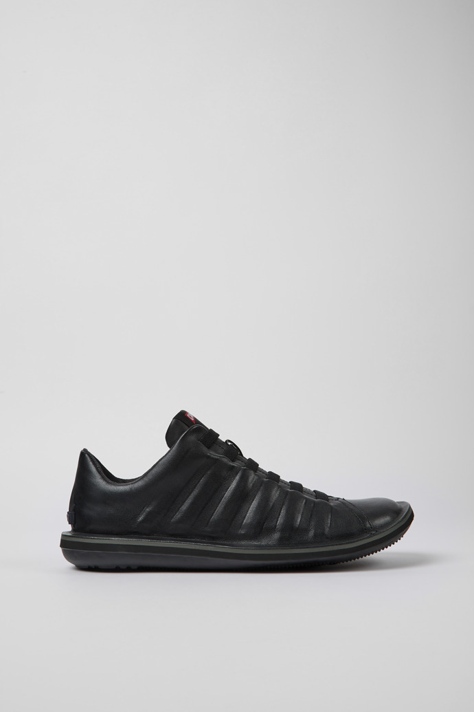 Beetle Black Leather Shoes for Men.