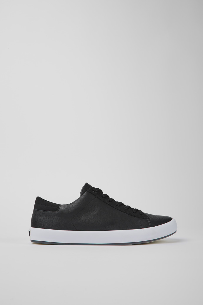 Andratx Black Leather and Nubuck Sneakers for Men.