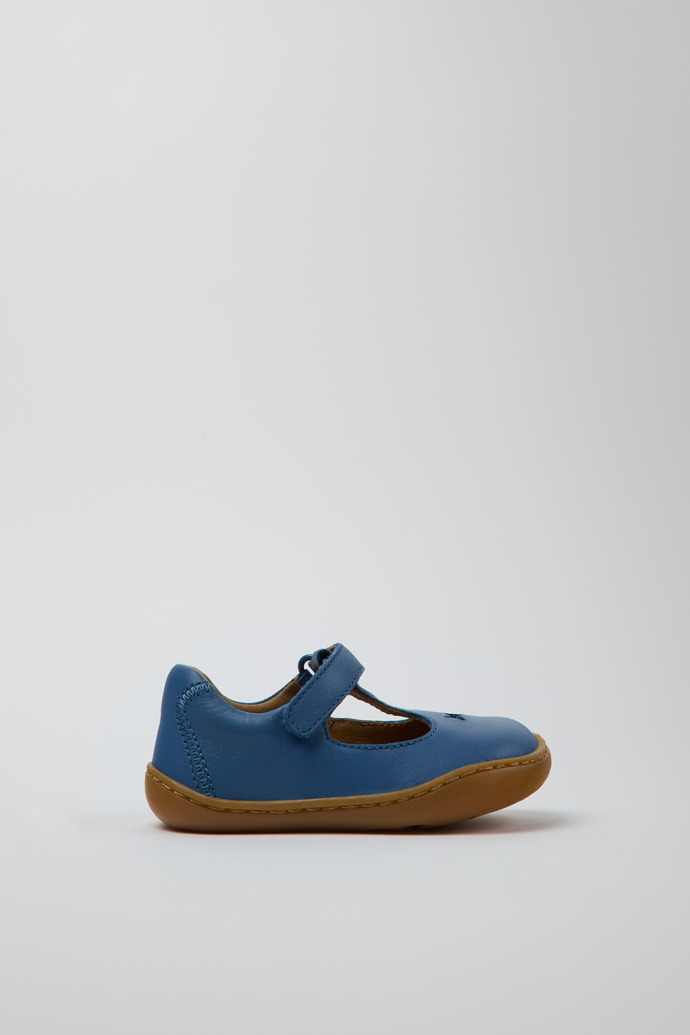 Twins Blue Leather Shoes for Kids.