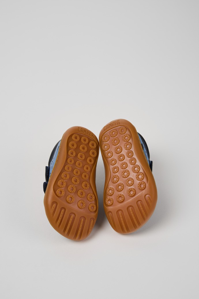 Twins Blue Leather Kids' Sneakers.