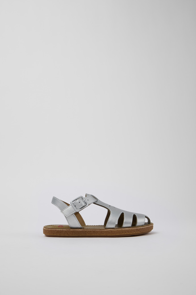 Miko Gray Leather Sandal