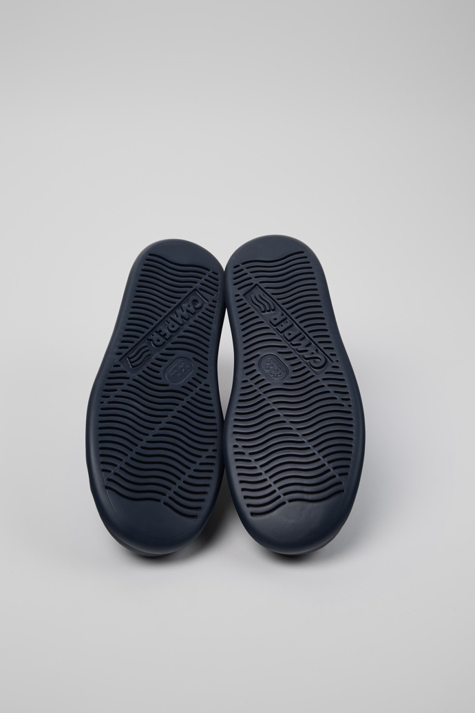 Runner Blue Recycled Leather Men's Sneakers.