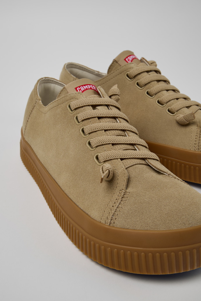 Peu Roda Beige Nubuck Sneakers for Men.
