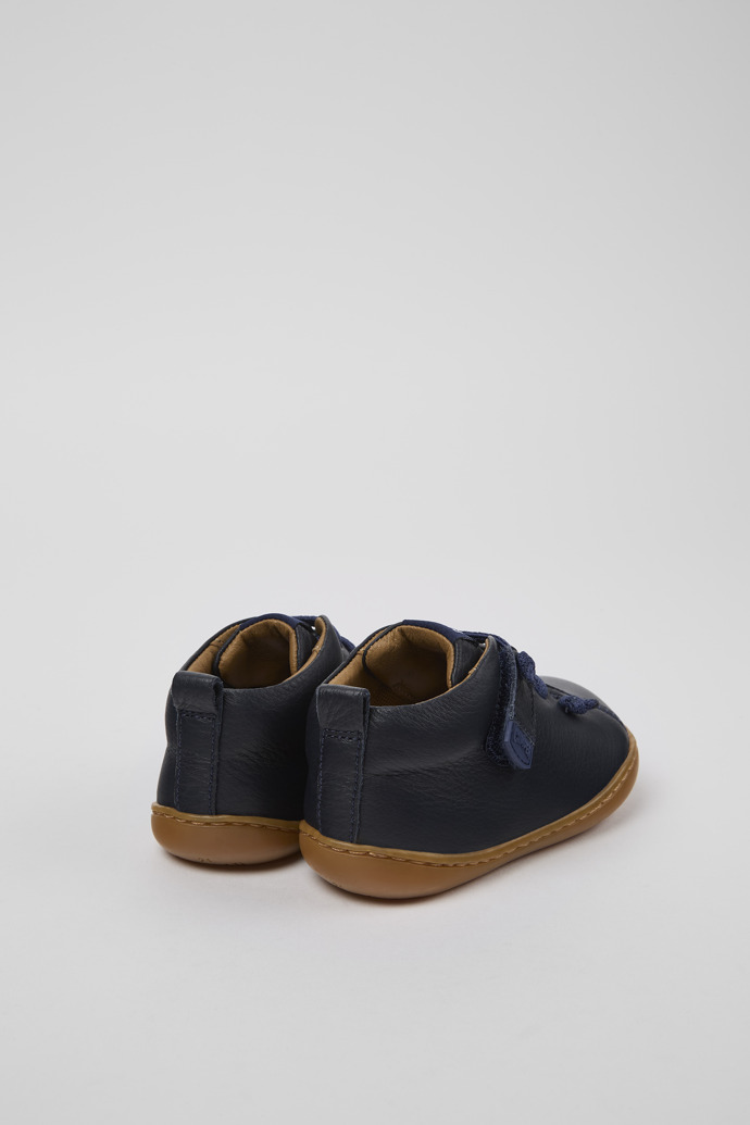 Peu Blue Leather Ankle Boots for Kids.