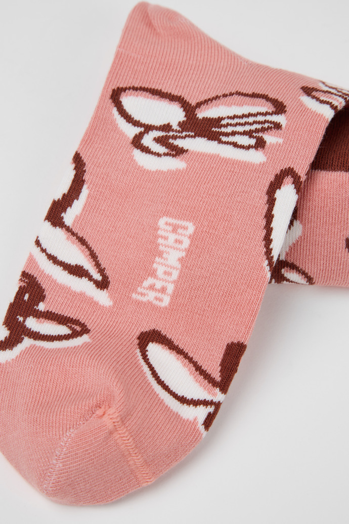 Socks Pink, white, red organic cotton socks.