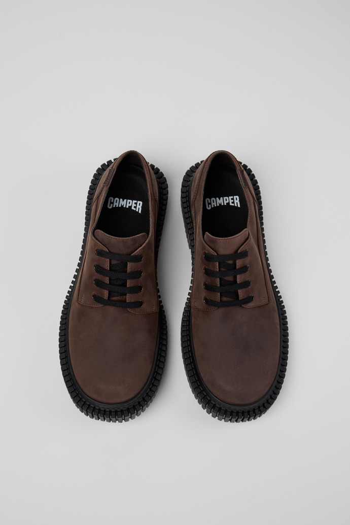 Pix Berlin Brown Nubuck Shoes for Men.