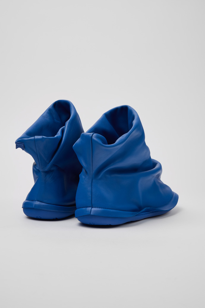 Camper x ISSEY MIYAKE - Peu Form Blue Leather Ankle Boots for Men.