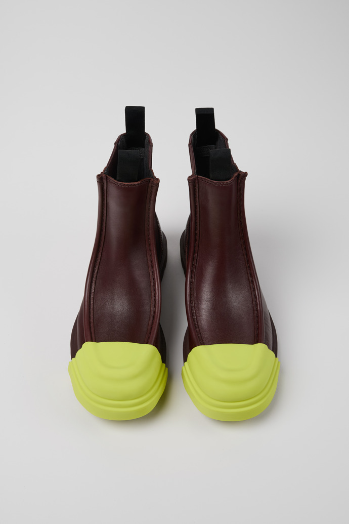 Junction Burgundy leather chelsea boots for women