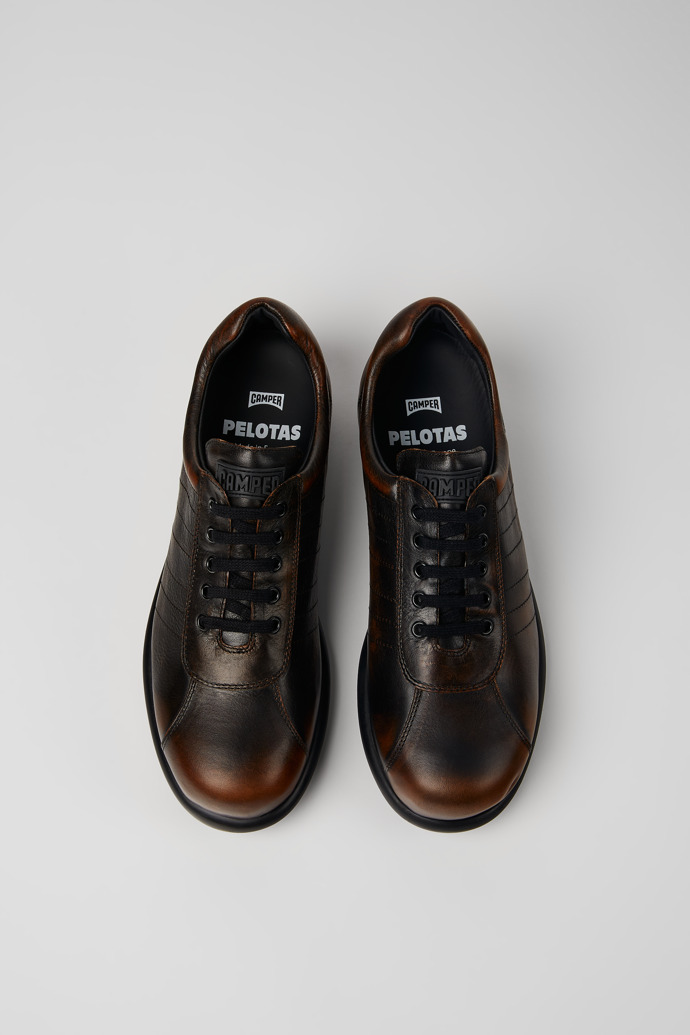 Pelotas Black-brown leather shoes for men