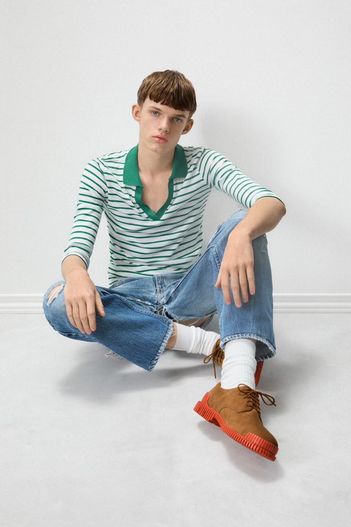 Pix Brown Suede Shoes for Men.