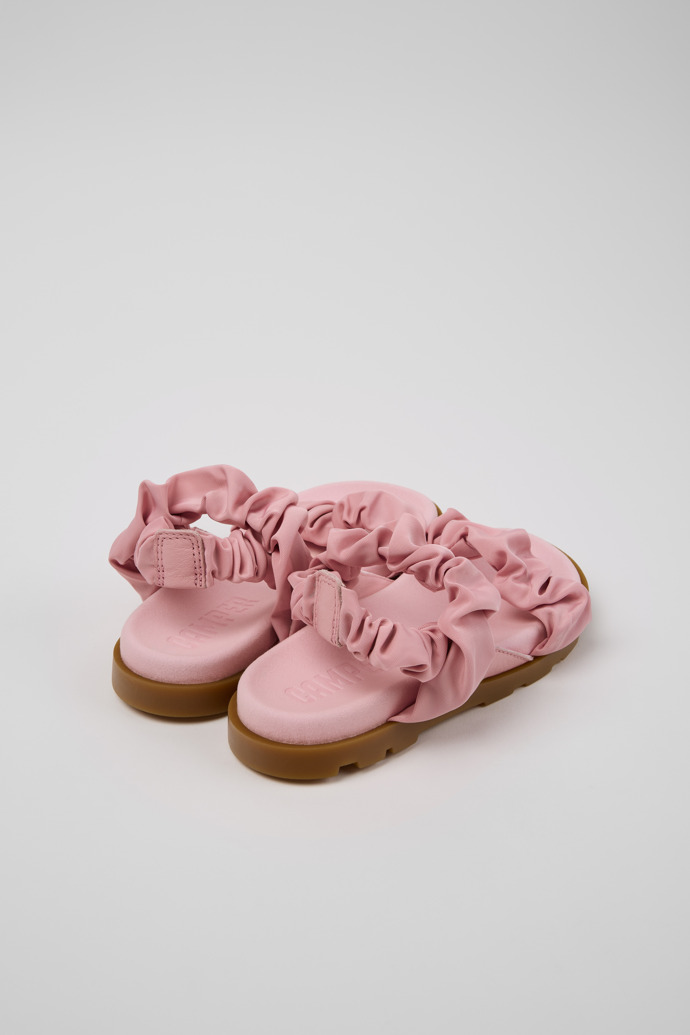 Brutus Sandal Pink Leather and Recycled PET Sandals for Kids.