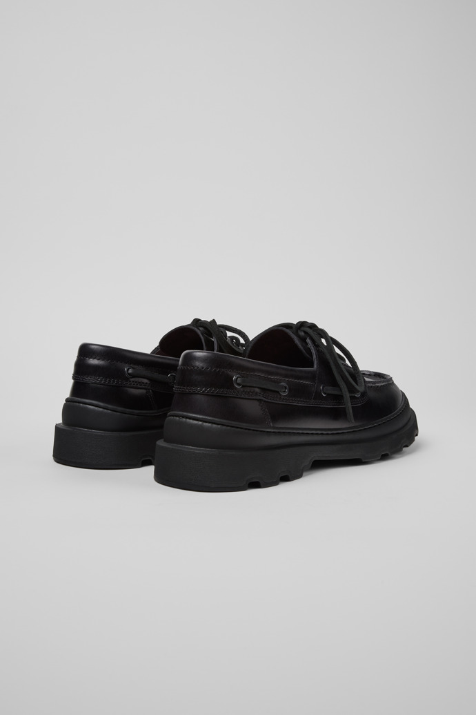 Brutus+ Black Leather Moccasins for Men.
