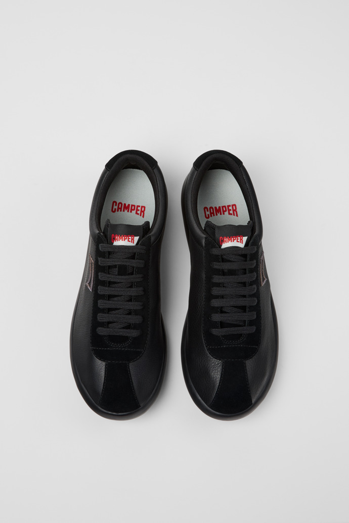 Pelotas XLF Black Leather and Nubuck Sneakers for Men.