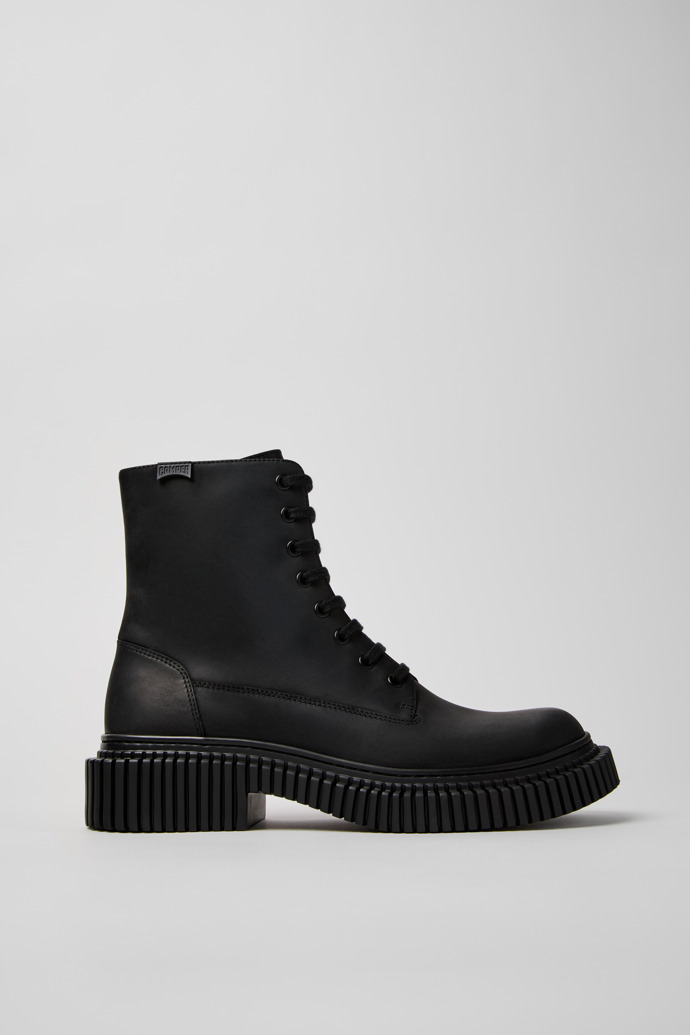 Pix Berlin Black Nubuck Mid Boots for Men.