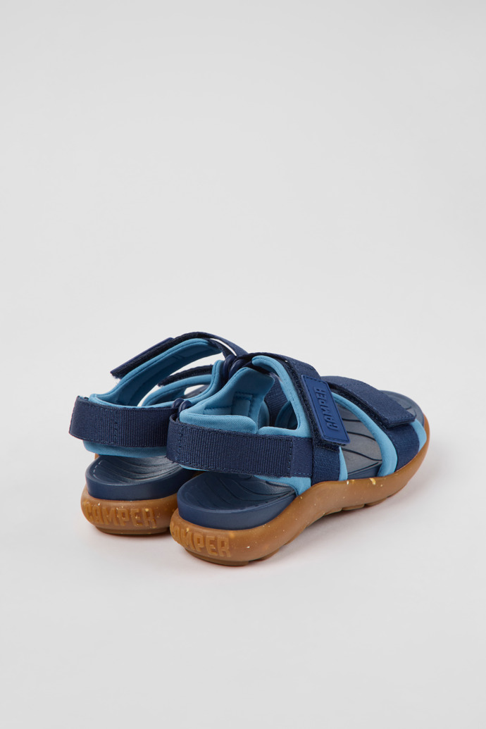Wous Blue textile sandals for kids